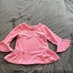 Charming Pink Kids Flare Sleeve Blouse